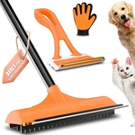 Carpet Rake For Pet Hair Removal - Reusable Dog & Cat Remover With 58" Rein. Fixed Price $24.49.