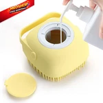 Elegx Pet Grooming Bath Massage Brush With Soap And Only 1 Pcs, Yellow. Fixed Price $9.63.