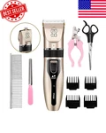Dog Cat Pet Grooming Kit Rechargeable Cordless Electric Hair Clipper Trimmer Set. Fixed Price $17.99.
