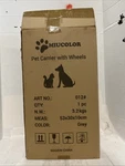 Miucolor Pet Carrier With Wheels Grey Foldable Dog Cat Travel Rolling. Fixed Price $39.99.