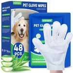 Voisen 48 Pcs Pet Glove Wipes For Dogs And Cats, Cleaning & Pack. Fixed Price $28.24.