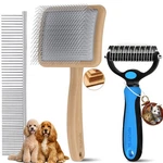 Large Dog Slicker Brush For Goldendoodles, Poodles - 3 In 1 Grooming Kit With.... Fixed Price $39.14.