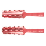 Diane By Fromm 2-pack Flexible Vent Hair Brush Dbb020, Coral W/ Ball Tipped Pins. Fixed Price $9.99.