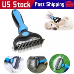 Professional Pet Grooming Tool 2 Sided Undercoat Dog Cat Shedding Comb Brush. Fixed Price $6.58.