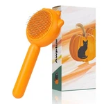 Awpland Pet Demon Brush, Cute Self Cleaning Slicker Brush For Medium, Pumpkin. Fixed Price $15.62.