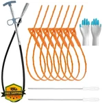 Wipeoutx 10pc Drain Clog Remover Kit 79" Snake 7 Hair Tools. Fixed Price $27.99.