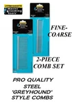 Master Grooming Tools Greyhound Style Fine Coarse Set Comb Steel Kit Pet Dog Cat. Fixed Price $24.29.