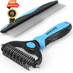 Docrok Pet Grooming Combo - Blue Deshedding Brush With Metal Medium,. Fixed Price $34.98.