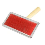 Wooden Grip Dog Cat Pet Fur Grooming Comb Brush Shedding Tool Red Silver Tone. Fixed Price $10.41.