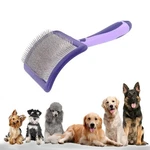 Gentle Dog Dematting Brush Soft Pin Slicker Detangle Shed Skin-conforming Curved. Fixed Price $16.19.