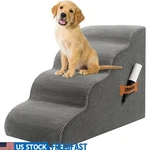 High Density Foam Dog Steps Soft 4 Step Ramp Pet Stairs W/ Hair Remover New. Fixed Price $55.54.