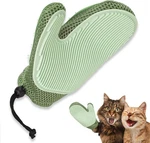 2 In 1 Pet Fur Glove & Cat Hair Remover Glove, Double-sided (green/ Single). Fixed Price $6.99.