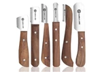 Flamia & Jabz Stripping Knife Set 6pc Professional Grooming Stainless Steelcase. Fixed Price $69.00.