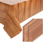 Xozeooeu 8 Pcs Wood Grain Tablecloth, 54x108 Inch Brown Inches,. Fixed Price $33.85.