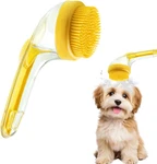 2 In 1 Dog Bath Brush With Shampoo Dispenser Soft Silicone Pet Grooming. Fixed Price $14.90.