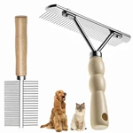 Undercoat Rake For Dogs, 2 Pack Double Coat Brush Set Long Tooth. Fixed Price $25.44.