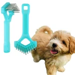 Untangler Mini-rake V-shaped With 1" Long Double-row 6" Mini, Aquablue. Fixed Price $22.01.