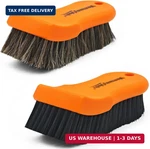 Yeewayveh 2pcs Leather Cleaning Brush, Horse Hair Brush For Car Seat, Fa. Fixed Price $23.30.