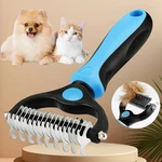 Pet Hair Removal Comb For Dogs Cat Double-sided Detangler Dematting Brush. Fixed Price $17.99.