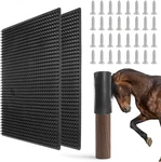 Gindoor Middle Livestock Scratching Brush Horse Post Pad, M, Black. Fixed Price $24.20.