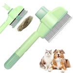 Xangnier Pet Hair Removal Comb One-click Self-cleaning Grooming Brush, Green. Fixed Price $8.49.