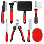 Baderke 8 Pc Pet Grooming Kit - Dematting Comb, Detangling Brush, Rake, Bath.... Fixed Price $26.62.