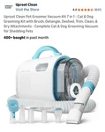 Uproot Clean Pet Groomer Vacuum Kit 7 In 1 - Cat & Dog Grooming With Brush,. Fixed Price $150.00.