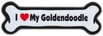 Dog Bone Magnet: I Love My Goldendoodle Dogs Doggy Puppy Golden Doodle. Fixed Price $8.49.