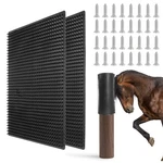 Gindoor Middle Livestock Scratching Brush Horse Post Pad, M, Black. Fixed Price $24.64.