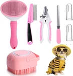 7-piece Cat & Dog Grooming Kit With Slicker Brush, Nail Clippers More. Fixed Price $19.96.