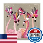 Stupell Industries Fancy Pants Flamingos Wall Plaque Art 12 X 0.5. Fixed Price $39.49.