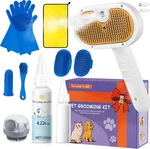 Pet Steam Brush Set For Dogs & Cats, Includes 3-in-1 Self Cleaning Spray Comb.... Fixed Price $35.50.