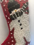 Hooked Wool Chandler 4 Corners Christmas Stocking Chilly Snowman Laura Megroz. Fixed Price $14.99.