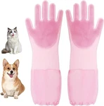 Silicone Pet Bathing Gloves With Finger Toothbrush 2-in-1 Grooming & Des. Fixed Price $21.19.