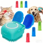 Pet Dog Cat Silicone Softy Massage Bath Brush Scrubber Shampoo Dispenser#. Fixed Price $8.54.