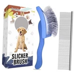 Dog Slicker Brush For Golden Doodle Grooming Kit - Dematting Brushes Blue. Fixed Price $24.30.