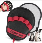 Bifobar Pet Hair Removal Glove For Dogs & Cats, Five-finger, Washable, Black/red. Fixed Price $8.66.