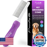 Poodle Pet Detangling Comb With Long & Short Stainless Steel Teeth For Remov. Fixed Price $21.32.