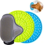Petsnetic Dog Lick Mat + Brush Set, Slow Feeder Bowl Pad W/ Suction. Fixed Price $4.99.