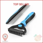 Docrok Pet Grooming Combo - Blue Deshedding Brush With Metal Comb For Detangling. Fixed Price $21.05.