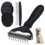 4-in-1 Double-sided Pet Grooming Rake Kit For Dogs & Cats (4pcs Black). Fixed Price $18.04.