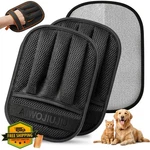 Aiwojiujiu 2pc Pet Hair Removal Gloves Cat Dog 5-finger Black L. Fixed Price $20.00.