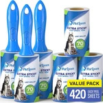Blue Lint Roller 6 Pack Extra Sticky Pet Hair Dust Remover With Refills. Fixed Price $30.19.