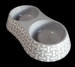 New Martha Stewart Pets Double Feeder Bones Design Gray. Fixed Price $14.29.