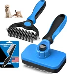 3pcs Dog Cat Grooming Kit Self Cleaning Slicker Brush + Dematting Rake Flea. Fixed Price $18.43.