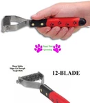 Pro Pet Grooming 12 Blade Coat Stripper Rake Dog Cat Hair Mat King Breaker Tool. Fixed Price $17.99.